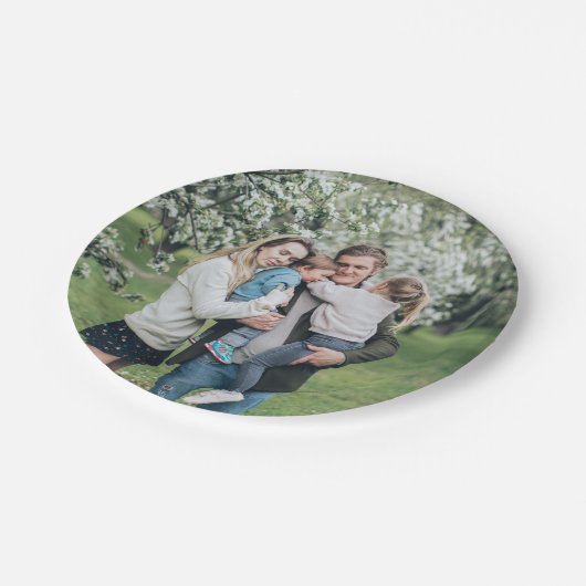 Personalisiertes Foto Pappteller (Schrägansicht)