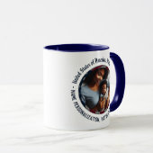 Personalisiertes Foto Patriotic American Flag Glob Tasse (VorderseiteRechts)