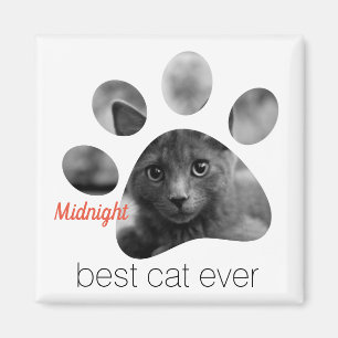 Personalisiertes Foto Paw Print Magnet