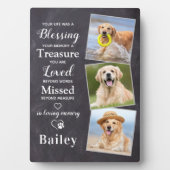 Personalisiertes Foto Pet Loss Geschenk Hund Geden Fotoplatte (Vorderseite)