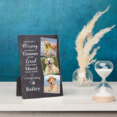Personalisiertes Foto Pet Loss Geschenk Hund Geden Fotoplatte (Seite)