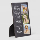 Personalisiertes Foto Pet Loss Geschenk Hund Geden Fotoplatte (Seite)