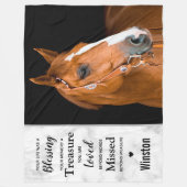 Personalisiertes Foto Pet Loss Pferd Memorial Fleecedecke (Vorderseite)