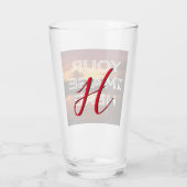 Personalisiertes Foto Pint Glass Glas (Rückseite)