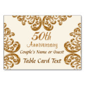 Personalisiertes Foto Platzkarten zum 50. Jubiläum Tischnummer (Vorderseite)