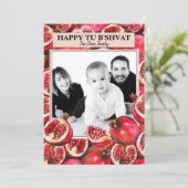 Personalisiertes Foto Pomegranate Tu B'shvat Feiertagskarte (Stehend Vorderseite)