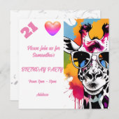 Personalisiertes Foto Postkarte Geburtstag Einladu (Vorne/Hinten)