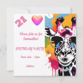 Personalisiertes Foto Postkarte Geburtstag Einladu (Vorderseite)