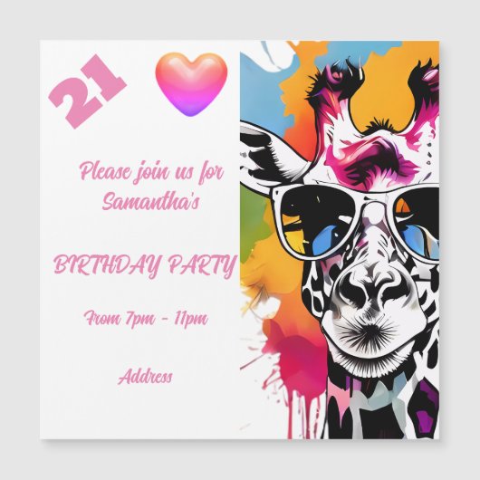 Personalisiertes Foto Postkarte Geburtstag Einladu (Vorderseite)