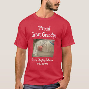 Personalisiertes Foto Proud Grandpa Foto T-Shirt