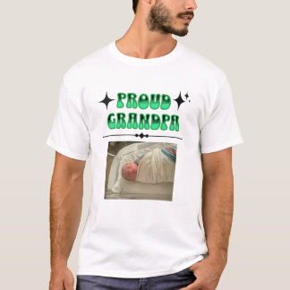 Personalisiertes Foto Proud Grandpa Retro Stil T-Shirt