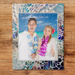 Personalisiertes Foto Puzzle<br><div class="desc">Sie können dieses Rätsel mit Ihrem eigenen Foto anpassen. Der Rahmen ist mit einem Ausdruck meines Seashell-Mosaiks dekoriert. Es wurde mit gefundenen Muscheln und kleinen Fragmenten aus farbigem Glas und Kies hergestellt. Original Mosaic © Michele Davies</div>