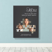 Personalisiertes Foto Puzzle Piece Kunst Mama + 2  Leinwanddruck (Insitu (Holzboden))
