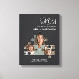 Personalisiertes Foto Puzzle Piece Kunst Mama + 2  Leinwanddruck