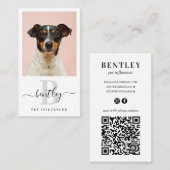 Personalisiertes Foto QR Code Social Media Monogra Visitenkarte (Vorne/Hinten)