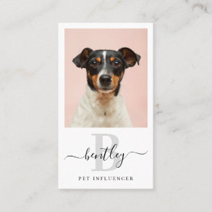 Personalisiertes Foto QR Code Social Media Monogra Visitenkarte