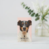 Personalisiertes Foto QR Code Social Media Visitenkarte (Stehend Vorderseite)