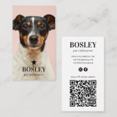 Personalisiertes Foto QR Code Social Media Visitenkarte (Vorne/Hinten)