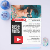Personalisiertes Foto & QR Code, Youtube - Vlogger Flyer (Einzeln)