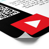 Personalisiertes Foto & QR Code, Youtube - Vlogger Poster (Ecke)