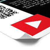 Personalisiertes Foto & QR Code, Youtube - Vlogger Poster (Ecke)