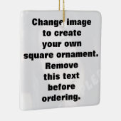 Personalisiertes Foto quadratische Ornamente. Mach Keramikornament (Rechts)