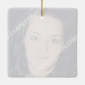 Personalisiertes Foto quadratische Ornamente. Mach Keramikornament (Rückseite)