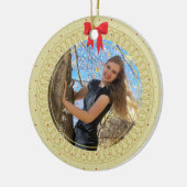 Personalisiertes Foto-Rahmen-Absolvent-Geschenk Keramikornament (Links)