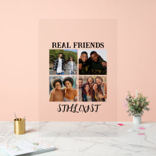Personalisiertes Foto "Real Friends noch vorhanden Acrylschild
