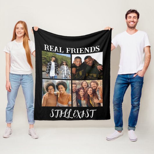 Personalisiertes Foto "Real Friends noch vorhanden Fleecedecke (Beispiel)