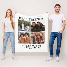 Personalisiertes Foto "Real Friends noch vorhanden Fleecedecke