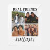 Personalisiertes Foto "Real Friends noch vorhanden Fleecedecke (Vorderseite)