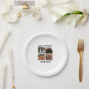 Personalisiertes Foto "Real Friends noch vorhanden Pappteller
