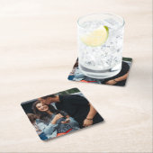 Personalisiertes Foto Rechteckiger Pappuntersetzer (Vor Ort)