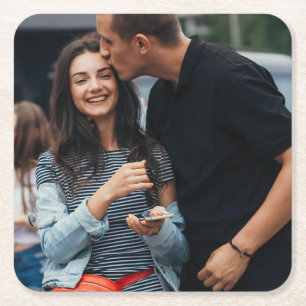 Personalisiertes Foto Rechteckiger Pappuntersetzer