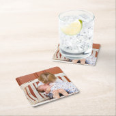 Personalisiertes Foto Rechteckiger Pappuntersetzer (Vor Ort)