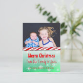 Personalisiertes Foto Red Candy Cane Weihnachten (Stehend Vorderseite)