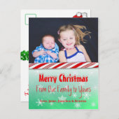 Personalisiertes Foto Red Candy Cane Weihnachten (Vorne/Hinten)