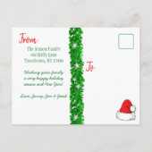 Personalisiertes Foto Red Candy Cane Weihnachten (Rückseite)