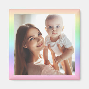 Personalisiertes Foto Regenbogen Farbenfroh Elegan Magnet