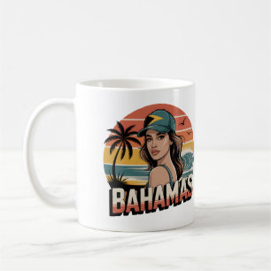 Personalisiertes Foto Retro Bahamas Tropischer Str Kaffeetasse