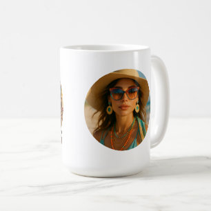 Personalisiertes Foto Retro Bahamas Tropischer Str Kaffeetasse