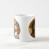 Personalisiertes Foto Retro Bahamas Tropischer Str Kaffeetasse (Mittel)