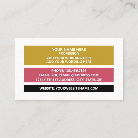 Personalisiertes Foto - Retro-Stil Visitenkarte (Rückseite)