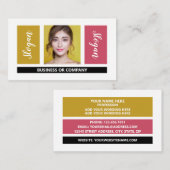 Personalisiertes Foto - Retro-Stil Visitenkarte (Vorne/Hinten)