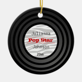 Personalisiertes Foto Retro Vinyl Album Keepake Keramik Ornament