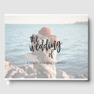 Personalisiertes Foto Romantische Moderne Hochzeit Gästebuch