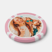 Personalisiertes Foto rosa 250-Wert-Spiel Pokerchips (Einzeln)