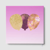 Personalisiertes Foto Rosa Glitzer, 100. Geburtsta Gästebuch (Rückseite)