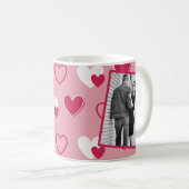 Personalisiertes Foto Rosa Herz Kaffeetasse (VorderseiteRechts)